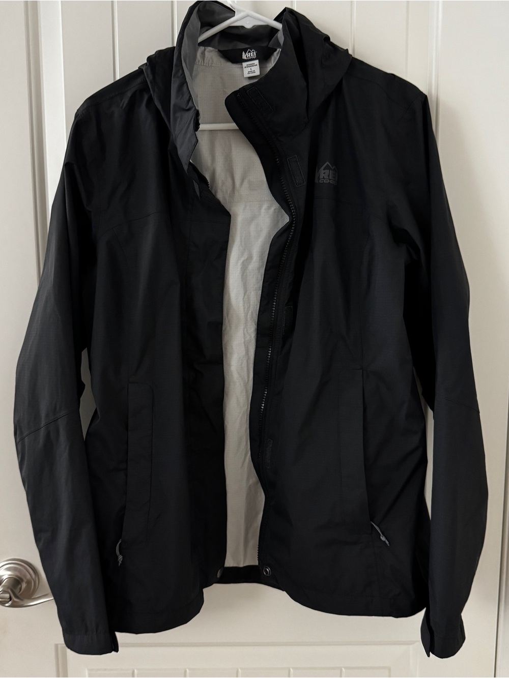 REI Co‑op Women's Black Lightweight Rain Jacket
